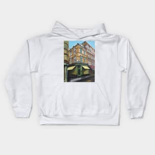 Sunday Morning At The Corner Of Brewer Street, London Kids Hoodie